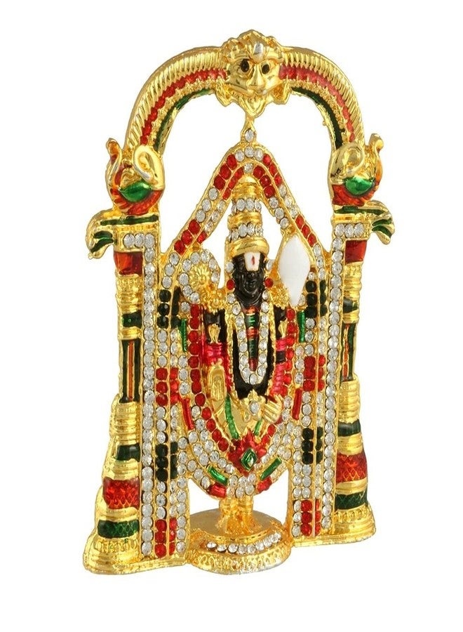 GCT Tirupati Balaji Idol Lord Venkateswara Idol (G-120) Color Metal Statue for Car Dashboard Home Décor Mandir Pooja Murti Temple Puja Office Table Showpiece - Image 3